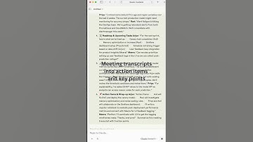 Claude AI for Meeting Summaries