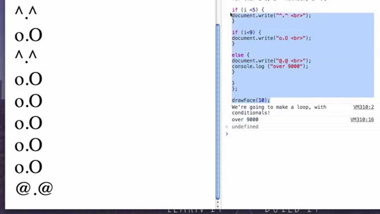 Javascript: Creating a 'for' Loop in the Console (part 2) - YouTube