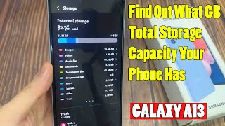 Samsung Galaxy A13: Find Out What GB / Total Storage Capacity Your Phone Has screenshot 5