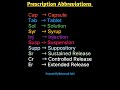 Prescription Abbreviations #shortsvideo #shorts #youtubeshorts #viral #trending #yt  #trendingshorts