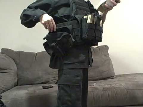 airsoft black loadout cqb