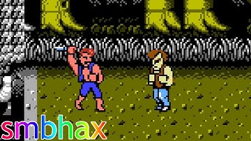 Double Dragon NES playthrough w/ glitched cheat code ; D