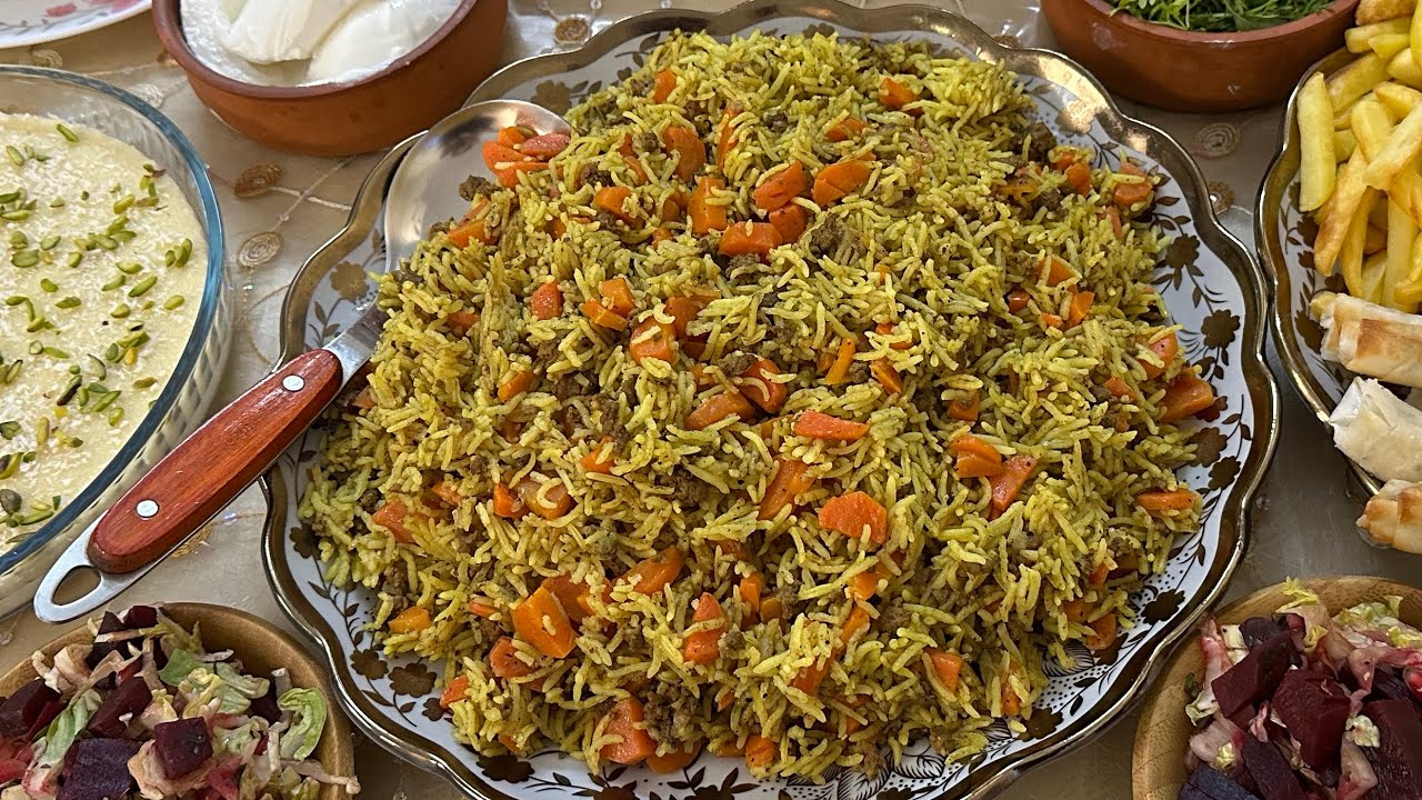 اطيب تمن جزر عراقي بحشوة رهيبة وحلا ليالي لبنان بطريقة مختلفة وحمص بطحينة بالحمص المجروش