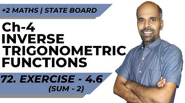 12th | ex. 4.6 | Q.No. 2 | Inverse trigonometric functions | State Board | ram maths