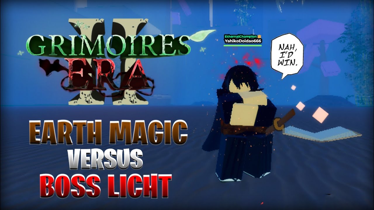 Grimoires Era 2 | Magia Da Terra É Capaz De Sola Boss Licht? + Tutorial Dash V2 