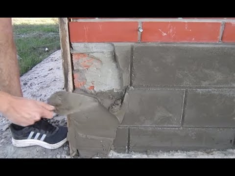 Brick finish/Дешево и сердито. Отделка цоколя цементным раствором.