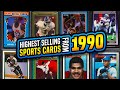 TOP 15 Most Valuable Sports Cards from 1990 sold on eBay baseball, hockey, football & basketball