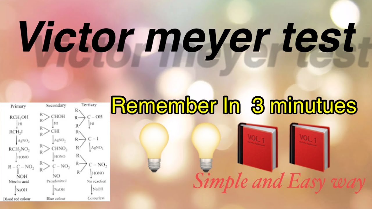 Victor meyer test Distinguishing alcohol Easy Method YouTube