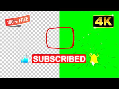 3D Subscribe Button Animation | Transparent PNG & Green Screen | Sound Included | No Copyright