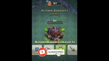 BUILDER BARRACKS LVL 1 TO MAX LVL IN CLASH OF CLANS #trending #viral #shorts #coc #sumit007