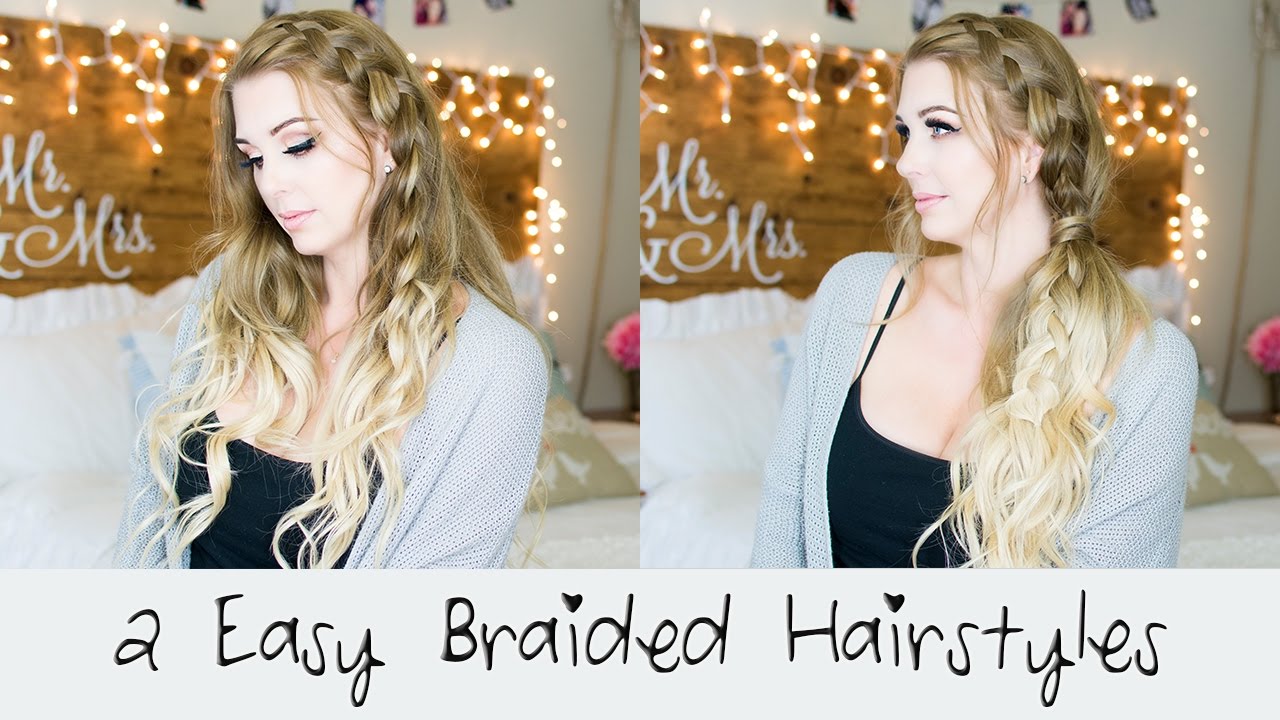 2 Easy Braided Hairstyle Tutorials || Foxy Locks Extensions || Honey ...