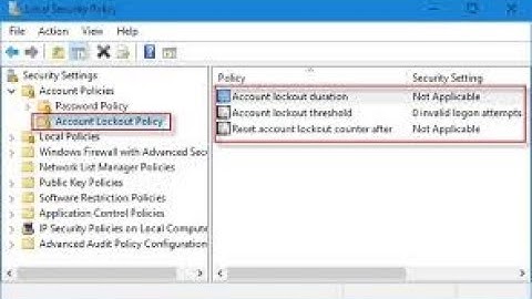 Configure Account Policies