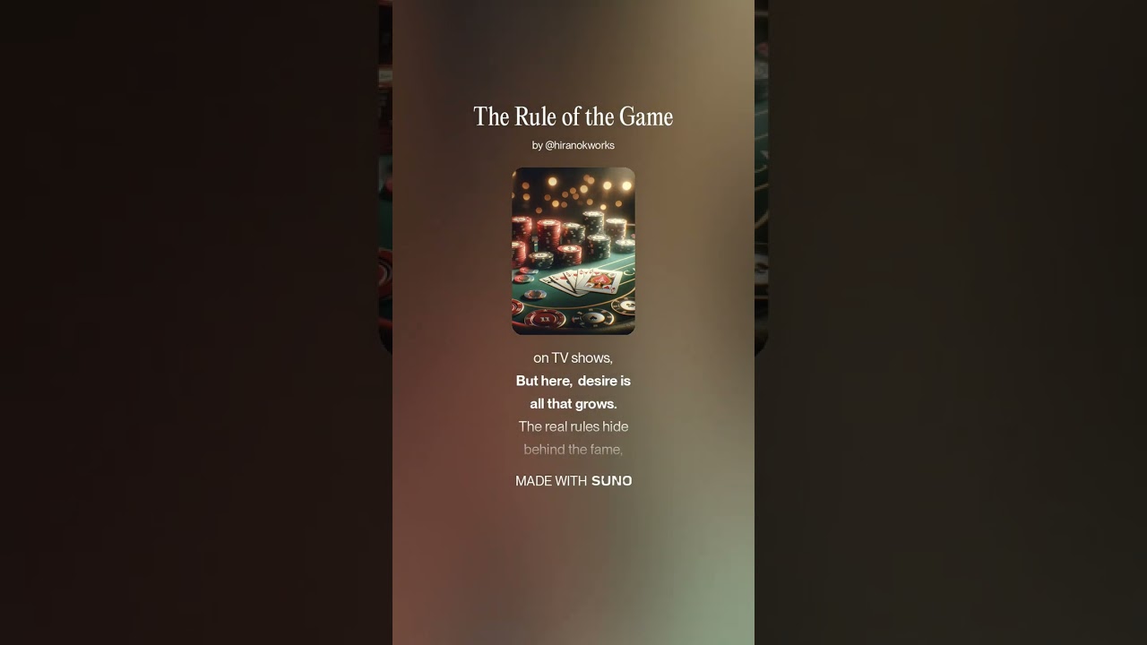 The Rule of the Game (Suno AI generated Song) 