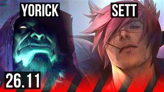 YORICK vs SETT (TOP) | Good KDA: 11/1/4 | EUW Master | 26.11