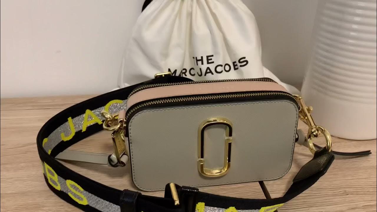 Marc Jacobs Grey and Yellow The Snapshot Bag