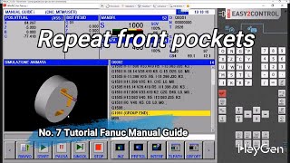 N°7 Tutorial #fanuc  Manual Guide #cnc !Repeat front pockets