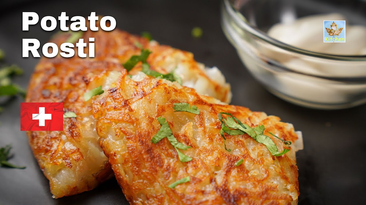 Have only potatoes in the kitchen ? Try this... | Swiss Potato Rosti ...