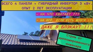 видео: Жизнь в полный блэкаут. Гибридный инвертор 3 кВт с низковольтным входом + 4 панели Опыт 2х лет жизни картинка: Жизнь в полный блэкаут. Гибридный инвертор 3 кВт с низковольтным входом + 4 панели Опыт 2х лет жизни