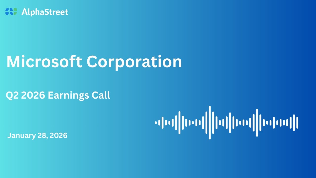 MSFT Stock | Microsoft Corporation Q2 2026 Earnings Call