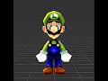 Super Smash Bros DS. Concept: Luigi's Model/Wireframe Turntable #nintendo #gaming #blender