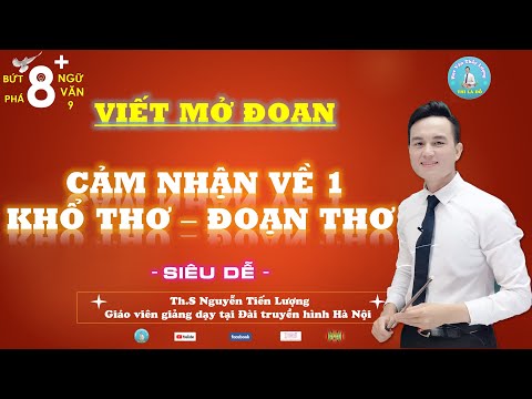 Video Cách viết mở đoạn Cảm nhận về một khổ thơ - đoạn thơ... - youtube