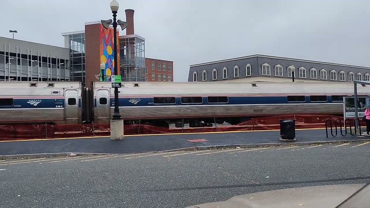09/20/24 Amtrak's downeaster approaches Haverhill mass station heading to Maine.
