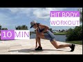 10 Min HIT Body Workout / warm up+leg + cardio + core+ stretching / Home workout without equipment