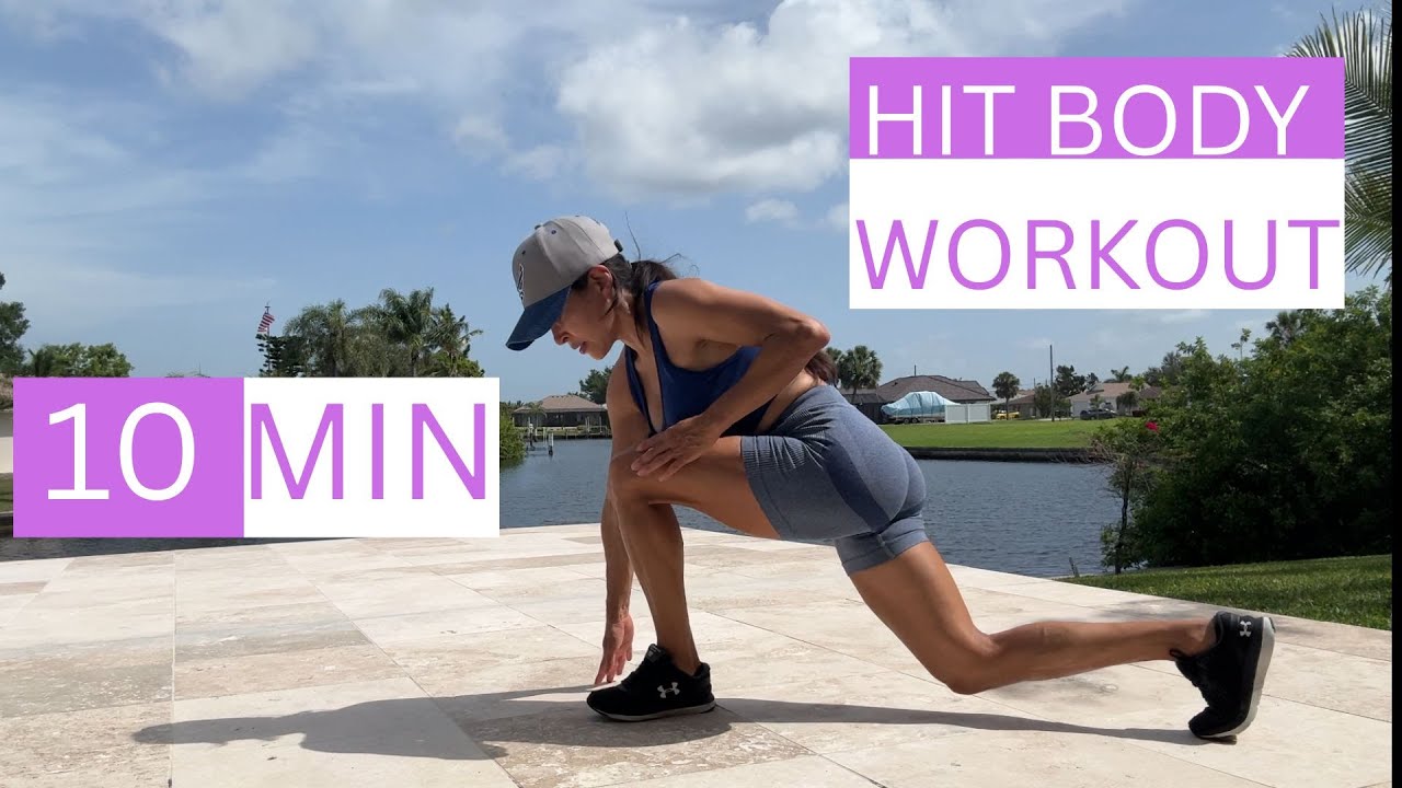 10 Min HIT Body Workout / warm up+leg + cardio + core+ stretching ...
