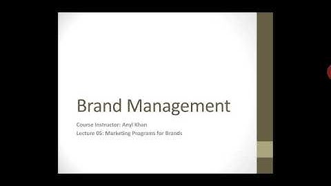 Brand Management Lecture 05 part 01