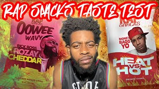 TATSE TESTING NEW RAP SNACKS | MONEYBAGG YO & RICK ROSS RAP SNACKS