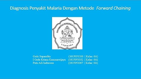 Diagnosis Penyakit Malaria Dengan Metode Forward Chaining