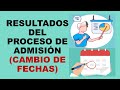 Soy Docente: RESULTADOS DEL PROCESO DE ADMISIÓN