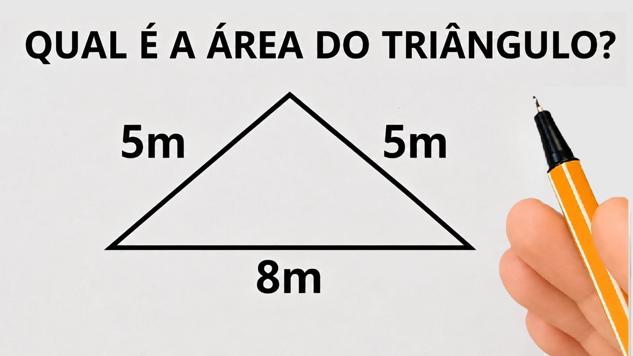 Como o calcular a área do triângulo (MESMO SEM A ALTURA) - YouTube