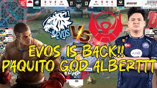EVOS IS BACK!! | ALBERTTT’S PAQUITO GOES WILD | BEST MOMENT REACTION STREAMER EVOS VS BTR MPL ID S18