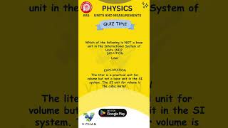RRB JE 2026 PHYSICS UNITS & MEASUREMENTS| Quick Learn Quiz Time | Question-3 Vithan App Quiz - 11
