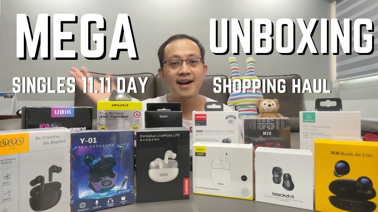 Mega TWS Wireless Earbuds Unboxing!!! 11.11 Shopping Haul