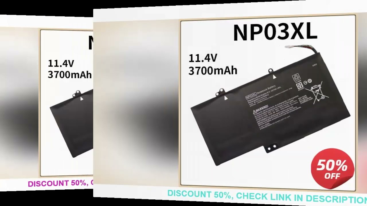 NP03XL 11.4V 43WH Laptop Battery For HP Pavilion X360 13-A010DX TPN-Q146 TPN-Q147 TPN-Q148 HSTNN-LB6