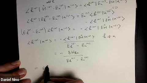 2.4 Non-degenerate perturbation theory - First-order correction to the state