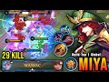 29 kills  maniac super fast attack speed miya insane lifesteal  build top 1 global miya  mlbb