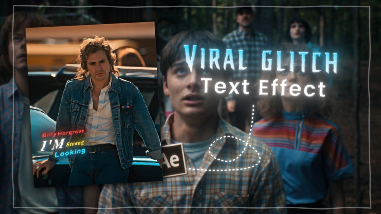 Viral glitch text effect tutorial on after effect - YouTube