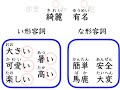 い形容詞和な形容詞怎麼分+過去形