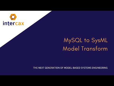 Video 3.1 MySQL to SysML