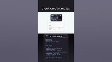 credit card animation 💳 source code in bio #shorts #animation #card #coding #hub