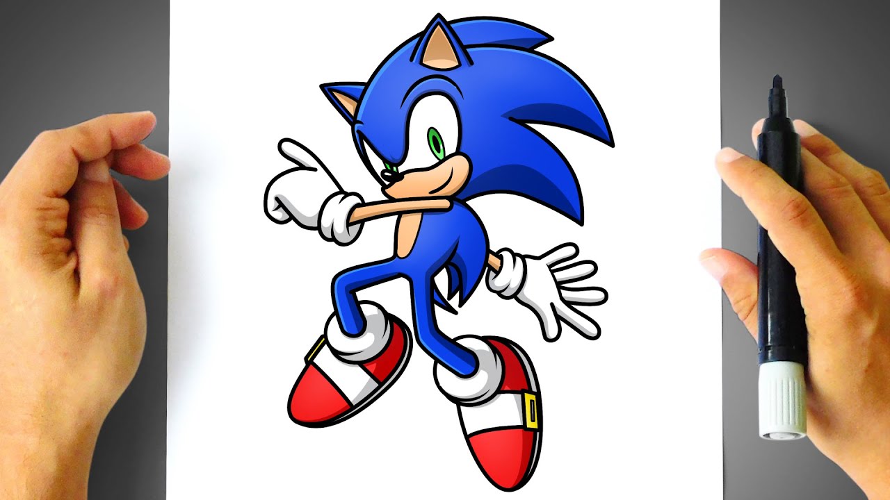 Como DESENHAR o SONIC MODERNO - Como DIBUJAR a SONIC MODERNO - Sonic the  Hedgehog 