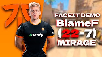 CS2 POV Fnatic BlameF (22/7) vs FACEIT (mirage) FACEIT DEMO