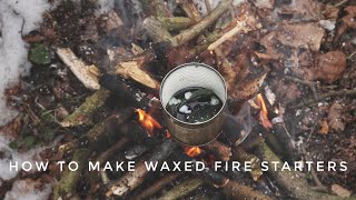 How to make waxed fire starters
