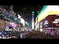 A million people gather in Times Square to celebrate the New Year