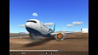 British aqualantic airlines flight 10-landing animation