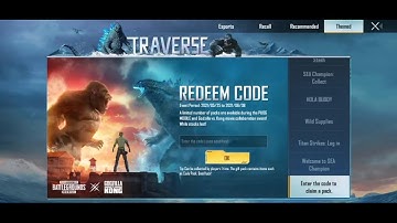 Pubg redeem code | pubg redeem code godzilla vs kong | pubg mobile