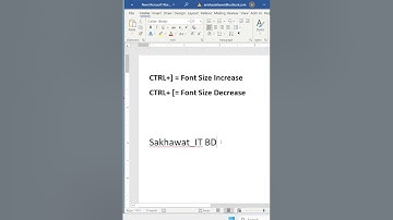 MS Word Font Size Change Shortcut | Easy Tips for Faster Editing